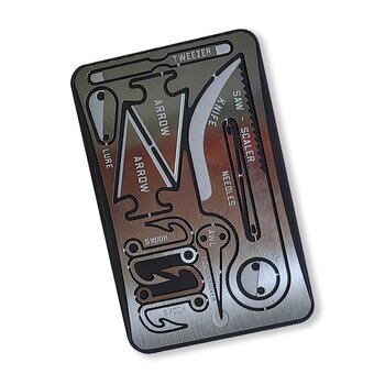 LUCKY JACK Wild Card – Survival Wallet Multi-Tool with Saw