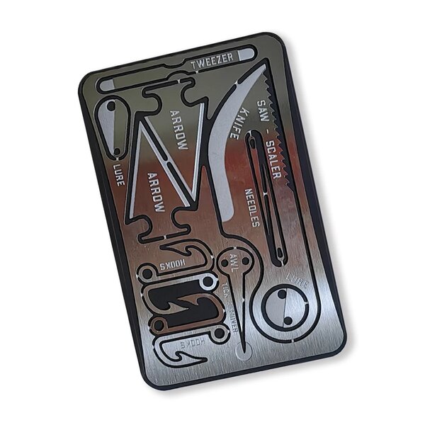 LUCKY JACK Wild Card – Survival Wallet Multi-Tool with Saw