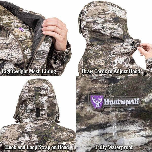 HUNTWORTH Womens Winsted Lightweight Waterproof Tricot Rain Jacket