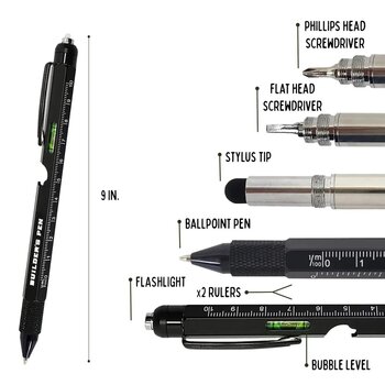 LUCKY JACK Builder's Pen – 9-in-1 Multi-Tool Pen
