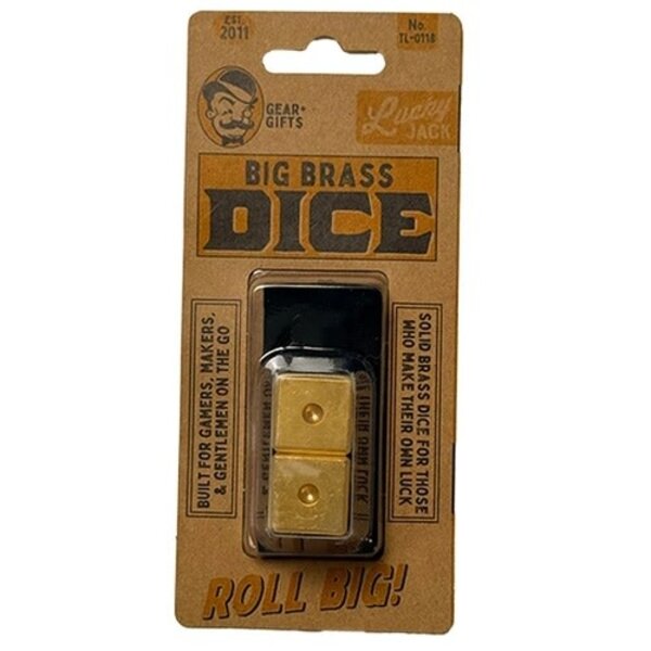 LUCKY JACK Big Brass Dice Set – Solid Brass Dice
