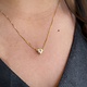 0.48ct Heart Diamond Bezel Necklace