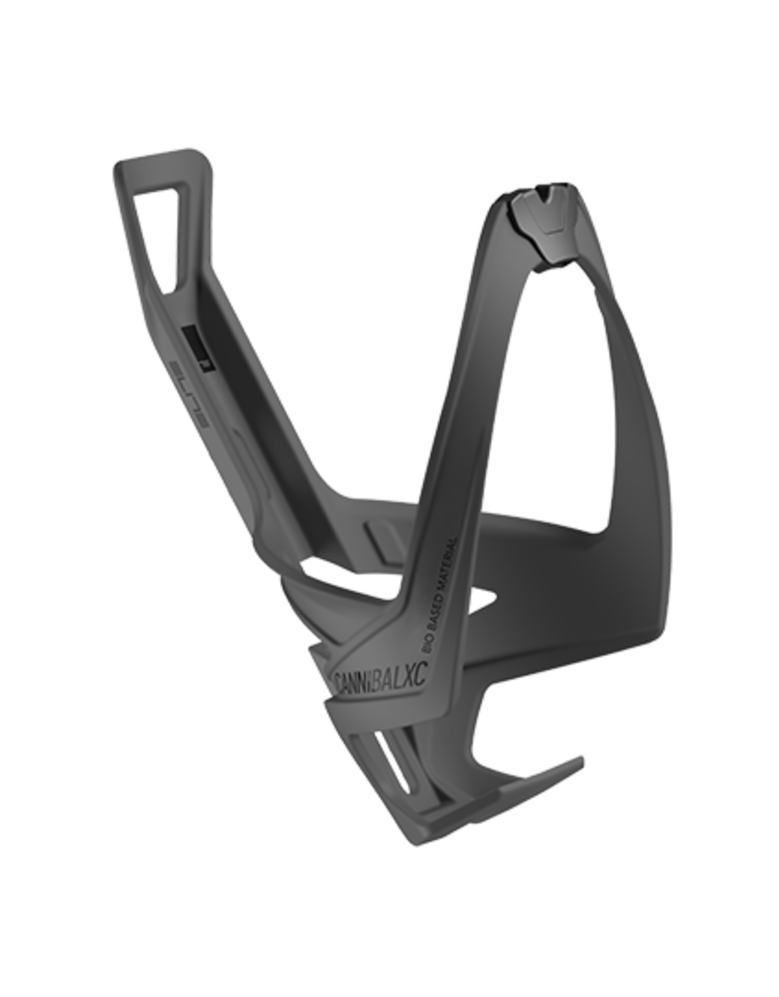 Elite Cannibal XC Fiber Reinforced Comp Bottle Cage Black Soft Touch w/ Black Graphic