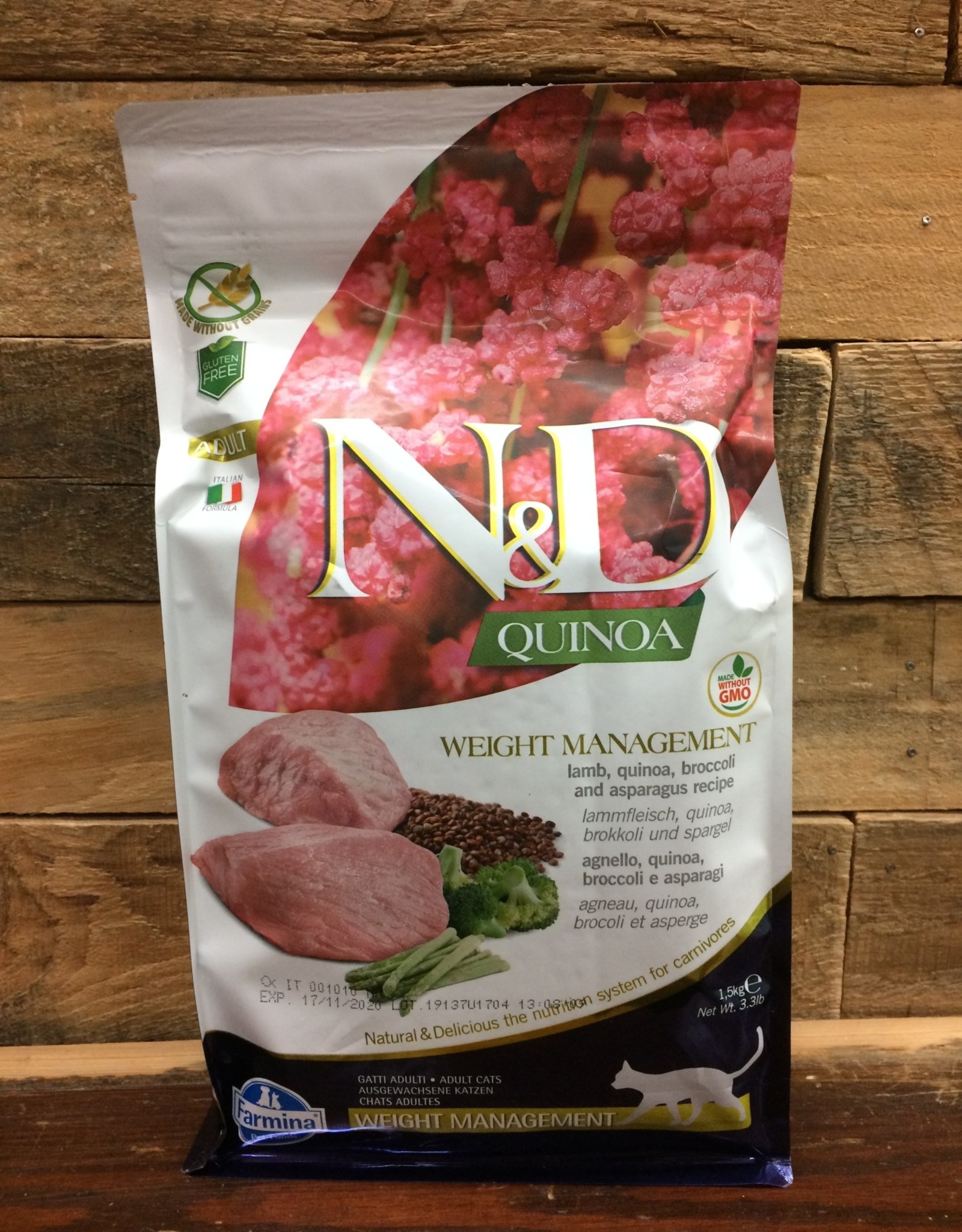 Farmina N&D Quinoa Weight Lamb Cat 3.3#