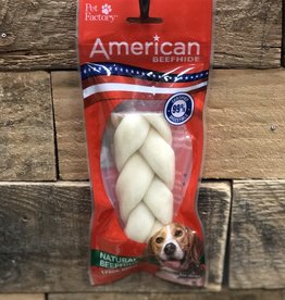 PET FACTORY Pet Factory 4 IN. AMERICAN BRAIDED STICK - CHICKEN FLAV