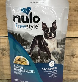Nulo FreeStyle GF Dog Mackerel, Chicken & Mussel 2.8oz pouch - Dog Food Topper