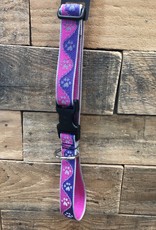 Lupine High Visibility Pink Paw Collar & Leashes dog