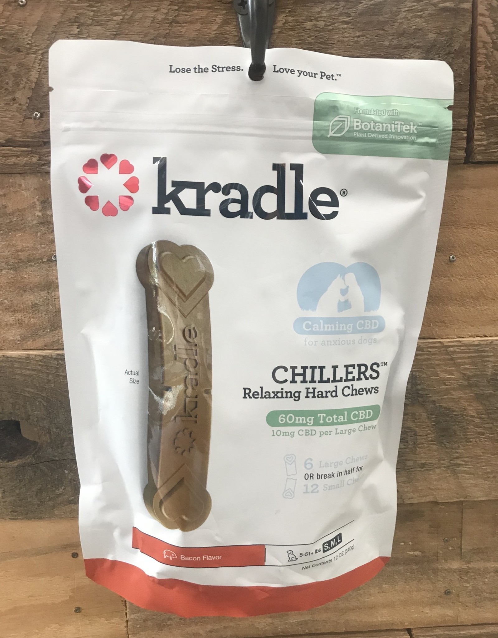 Kradle Kradle Chillers Hard Chew 6ct. - Bacon