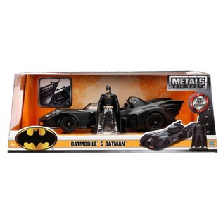 JADA TOYS JAD 98260 Jada 1/24 "Batman" Batmobile w/ Batman Figure - 1989