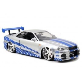 JADA TOYS JAD 97158 Jada 1/24 "Fast & Furious" Brian's Nissan Skyline GT-R (R34) DIE-CAST