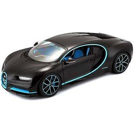 BURAGO BUR 11040BK42 BUGATTI CHIRON 1/18 DIECAST BLUE/BLACK