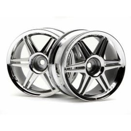 HPI RACING HPI 3802 CHROME 26MM (3MM OFFSET) CORSA WHEEL 1/10 PAIR