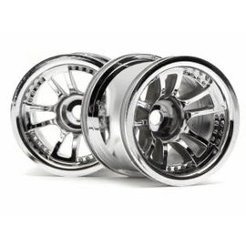 HPI RACING HPI 3052 CHROME SPLIT 5 TRUCK WHEEL 2.2 12MM HEX PAIR