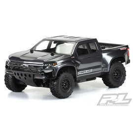 Proline Racing PRO 351200 2019 Chevy Silverado Z71 Trail Boss True Scale Clear Body for Slash 2wd, Slash 4x4 & PRO-Fusion SC 4x4 (with extended body mounts)