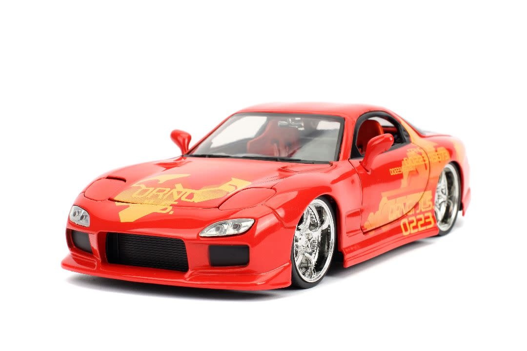 JAD 30747 FAST AND FURIOUS ORANGE JULIUS MAZDA RX7 1/24 DIE-CAST