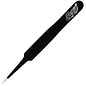 EXCEL EXE 30421 Straight Point Tweezers, Black