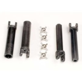 TRAXXAS TRA 1951 Half shafts, long truck (external-splined (2) & internal-splined (2)/ metal U-joints (4)