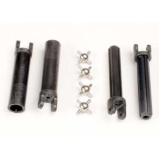 TRAXXAS TRA 1951 Half shafts, long truck (external-splined (2) & internal-splined (2)/ metal U-joints (4)