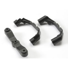 TRAXXAS TRA 5343X Mount, steering arm/ steering stops (2) (lower hinge pin retainer) (includes standard and maximum throw steering stops)