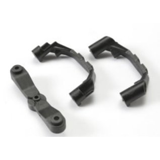 TRAXXAS TRA 5343X Mount, steering arm/ steering stops (2) (lower hinge pin retainer) (includes standard and maximum throw steering stops)