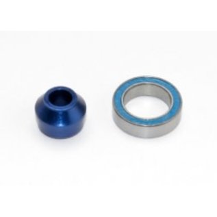 TRAXXAS TRA 6893X Bearing adapter, 6160-T6 aluminum (blue-anodized) (1)/10x15x4mm ball bearing (blue rubber sealed) (1) (for slipper shaft) SLASH RUSTLER STAMPEDE 4X4