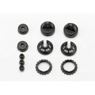 TRAXXAS TRA 7065 Caps and spring retainers, GTR shock (upper cap (2)/ hollow balls (4)/ bottom cap (2)/ upper retainer (2)/ lower retainer (2)) 1/16 SUMMIT REVO SLASH