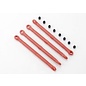 TRAXXAS TRA 7138 Toe link, front & rear (molded composite) (red) (4)/ hollow balls (8) 1/16 REVO SUMMIT