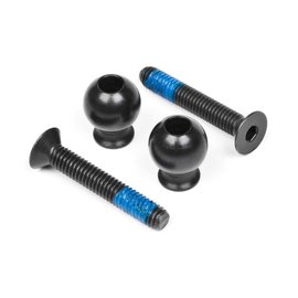 HPI RACING HPI 101107 SCREW AND BALL FRONT UPPER ARM 2  PACK