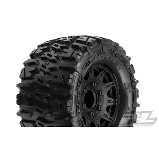 Proline Racing PRO 117010 Trencher 2.8" All Terrain Tire Mounted on Raid Black Wheels