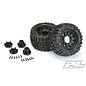 Proline Racing PRO 117010 Trencher 2.8" All Terrain Tire Mounted on Raid Black Wheels