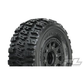 Proline Racing PRO 1190-10 Trencher X SC 2.2"/3.0" All Terrain Tires Mounted for Slash 2wd & Slash 4x4 Front or Rear, Mounted on Raid Black 6x30 Removable Hex Wheels