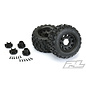 Proline Racing PRO 1012510 Badlands MX28 2.8" All Terrain Tires Mounted for Stampede 2wd & 4wd Front and Rear, Mounted on Raid Black 6x30 Removable Hex Wheels