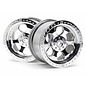 HPI RACING HPI 3117 6 SPOKE WHEEL SHINY CHROME (83x56mm/2pcs)  Savage/for 14mm Hex Wheel Hub/Shiny Chrome