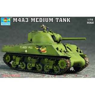TRUMPETER TRU 07224 M4A3 MEDIUM TANK 1/72 PLASTIC MODEL