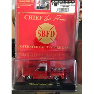 GREENLIGHT COLLECTABLES M2 31500-HS06 1976 CHEVROLET SCOTTSDALE - CUSTOM SBFD "LOW FLAME" 1/64