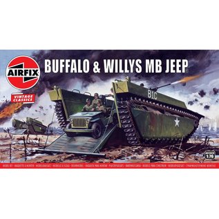 AIRFIX AIR A02302V BUFFALO AND WILLYS MB JEEP 1/76 MODEL KIT