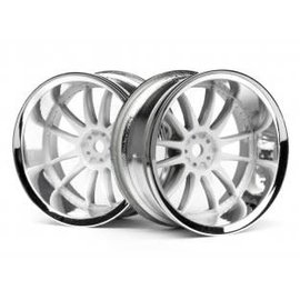 HPI RACING HPI 3285 Work XSA 02C Wheel 26mm Chrome/White (9mm Offset)