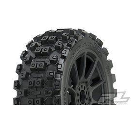 Proline Racing PRO 906721 Badlands MX M2 1/8 MTD Mach 10 Black Wheels F/R