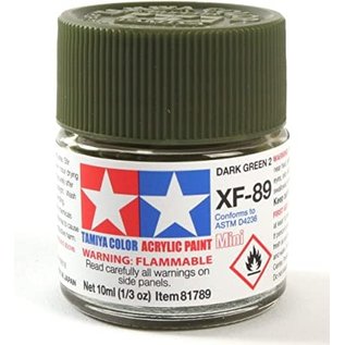 TAMIYA TAM XF89 Acrylic Mini XF-89 Dark Green 2, 10ml Bottle