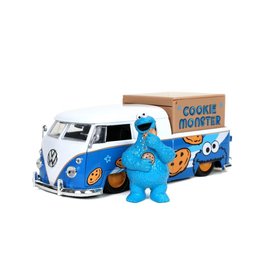 JADA TOYS JAD 31751 HOLLYWOOD RIDES 1963 VW BUS WITH COOKIE MONSTER WITH SOUND