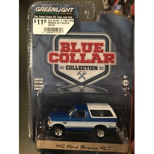 GREENLIGHT COLLECTABLES GLC 35180-F 1992 FORD BRONCO XLT BLUE & WHITE