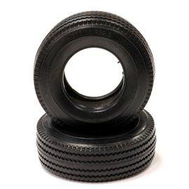 INTEGY INT C24021 Type I All Terrain Wide Front Rubber Tire (2) HD for Tamiya 1/14 Tractor Truck