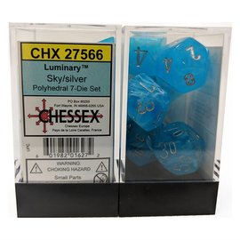 CHESSEX CHX 27566 Luminary: 7Pc Sky / Silver