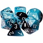 CHESSEX CHX 26446 GEMINI BLACK-SHELL W/WHT POLYHEDRAL