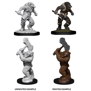 WIZKIDS WK 73715 D&D Nolzur's Marvelous Unpainted Miniatures: Wave 9: Wereboar & Werebear