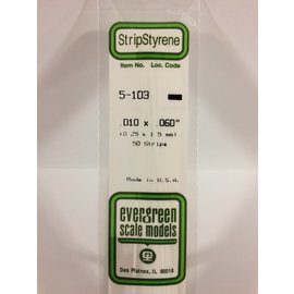 EVERGREEN EVG 103 .010X.060 EVERGREEN STRIPS