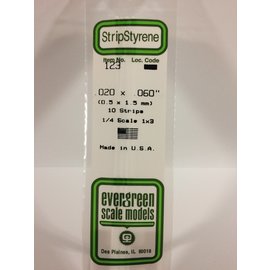 EVERGREEN EVG 123 .020X.060 EVERGREEN STRIPS