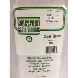 EVERGREEN EVG 9006 CLEAR .25 .010 (2 PACK)