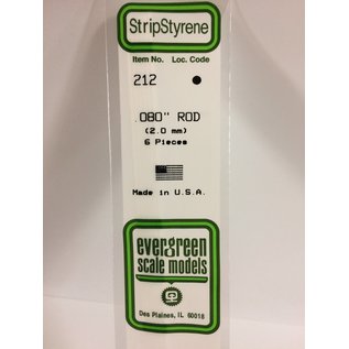 EVERGREEN EVG 212 ROD .080 EVERGREEN