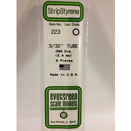 EVERGREEN EVG 223 3/32 TUBE STYRENE